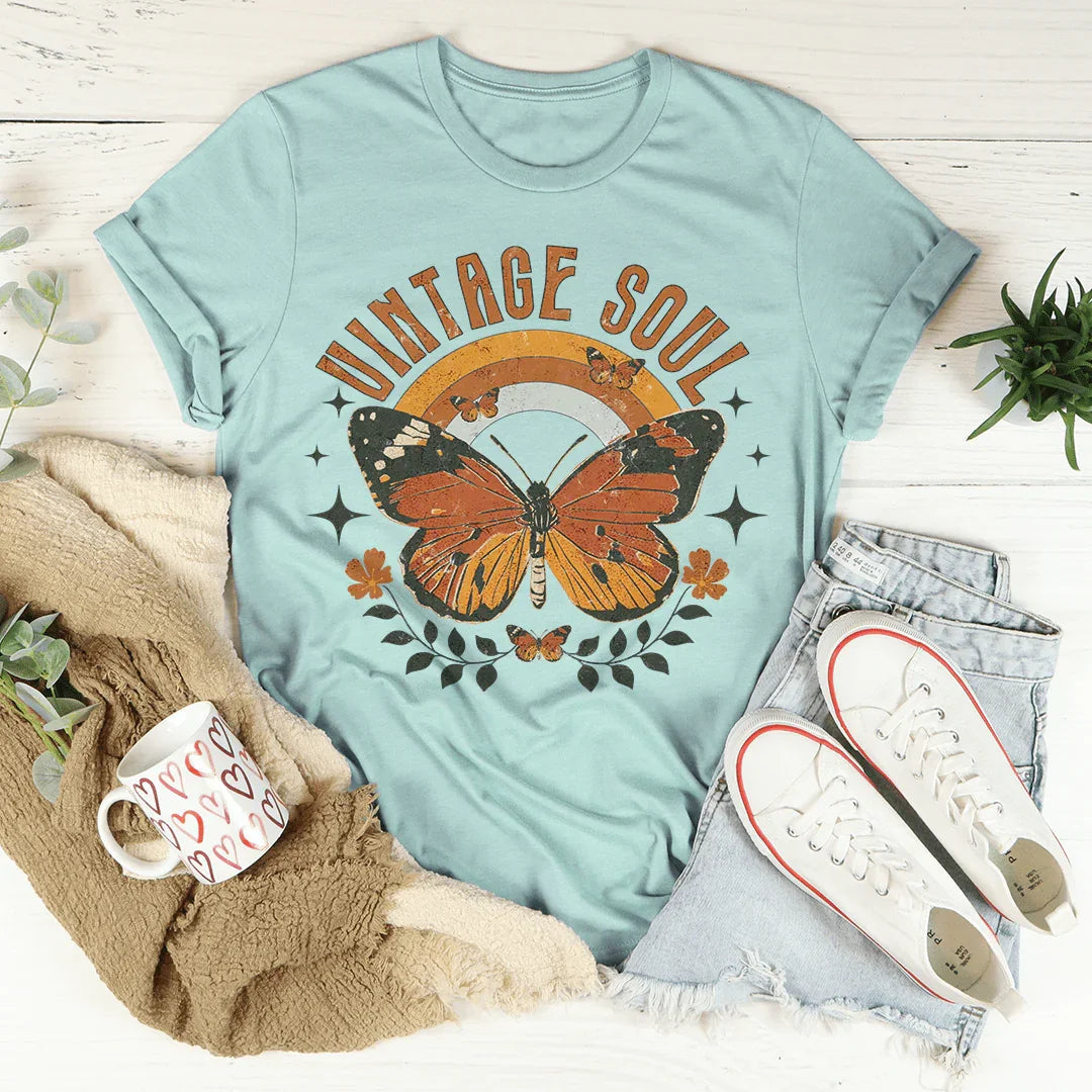 Vintage Soul Butterfly Tee Peachy Sunday