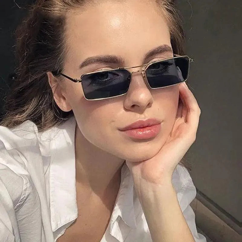 Vintage Square Women Sunglasses Luxury Design Metal UV400 Sun Glasses Modern Charming Everyday Eyewear Stevvex