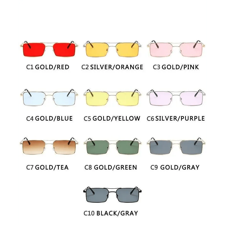 Vintage Square Women Sunglasses Luxury Design Metal UV400 Sun Glasses Modern Charming Everyday Eyewear Stevvex