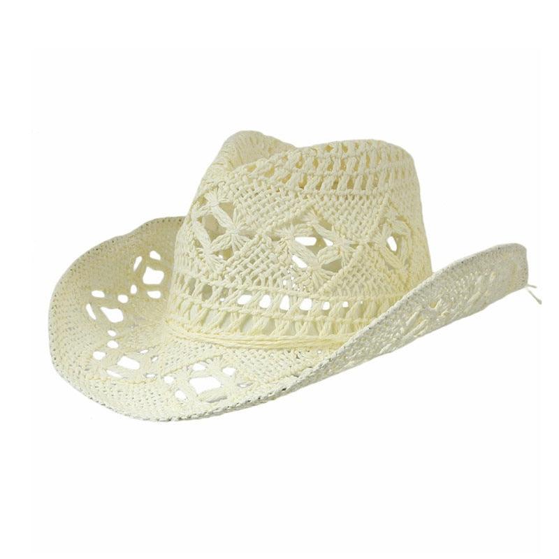 Vintage Straw Cowboy Hat Hand Made Beach Straw Hat Summer Outdoor Men's And Women's Big Brim Sun Hat  Elegant Party Cap Sun Protection Unisex Hats Breathable Hat Stevvex
