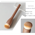 Vintage Style 1Pcs European Wood Handle Makeup Brush High Quality Loose Powder Brush Foundation Brush Super Soft Theatre Makeup Stevvex