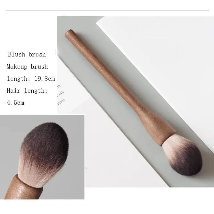 Vintage Style 1Pcs European Wood Handle Makeup Brush High Quality Loose Powder Brush Foundation Brush Super Soft Theatre Makeup Stevvex