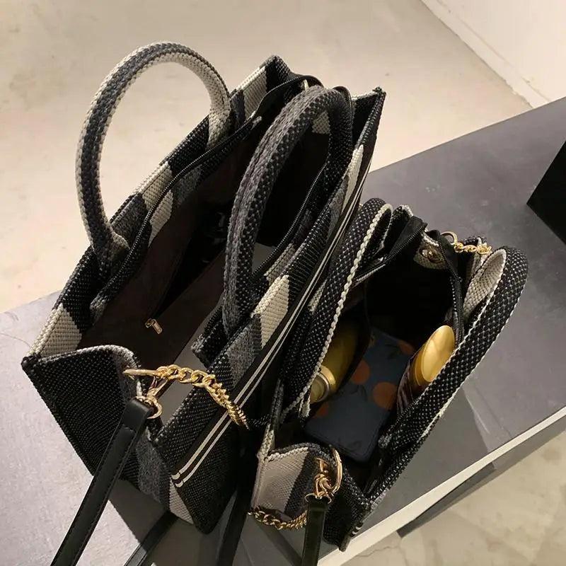 Vintage Style Canvas Handbags Casual Ladies Bags With Large Capacity Shoulder Bags Fashionable Crossbody Bags for Women Stevvex