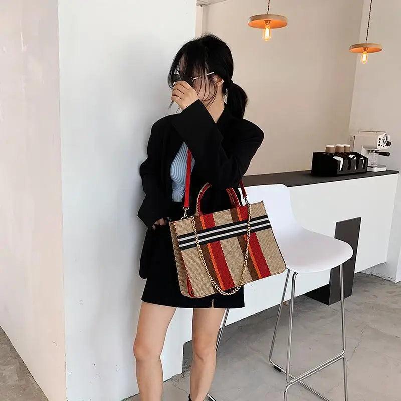 Vintage Style Canvas Handbags Casual Ladies Bags With Large Capacity Shoulder Bags Fashionable Crossbody Bags for Women Stevvex