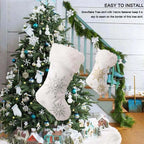 Christmas Tree Decor Snowflake Carpet White Christmas Tree Skirt Fur Skirt For Xmas Decorations Xmas Christmas Decorations For Home Stevvex