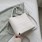 Vintage Style Fashionable Women's bucket bag Stone Pattern Shoulder Bag For Ladies Diagonal Female Bag Stevvex