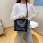 Vintage Style Fashionable Women's bucket bag Stone Pattern Shoulder Bag For Ladies Diagonal Female Bag Stevvex