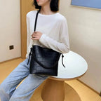 Vintage Style Fashionable Women's bucket bag Stone Pattern Shoulder Bag For Ladies Diagonal Female Bag Stevvex