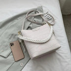 Vintage Style Fashionable Women's bucket bag Stone Pattern Shoulder Bag For Ladies Diagonal Female Bag Stevvex