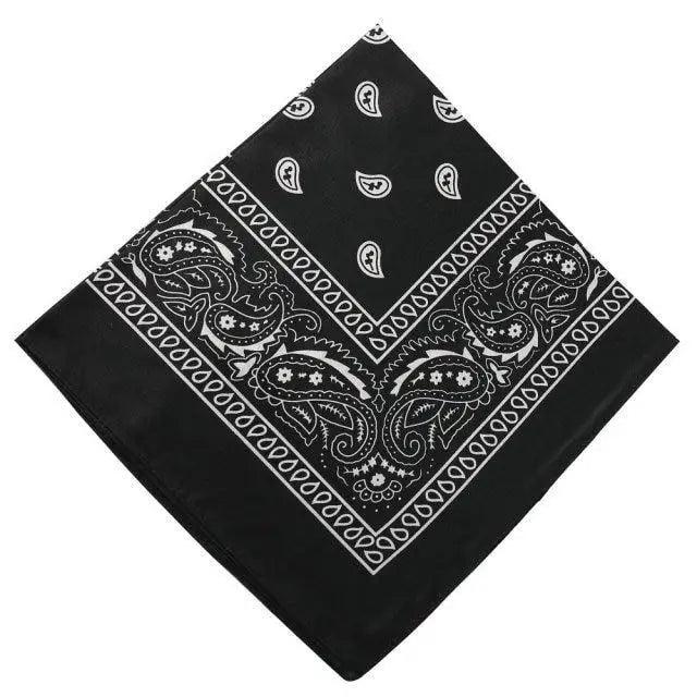Vintage Style Print Bandana Hair Bands for Girls Women Headband Square Scarf Face Mask Cross Turban Bandanas Headwear Stevvex