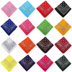 Vintage Style Print Bandana Hair Bands for Girls Women Headband Square Scarf Face Mask Cross Turban Bandanas Headwear Stevvex