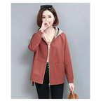 Vintage Style Women's Coat Hooded Jacket Long Sleeve Zipper Pockets Casual Windbreaker Basic Jackets Outerwear Plus Size 4XL E25 Stevvex