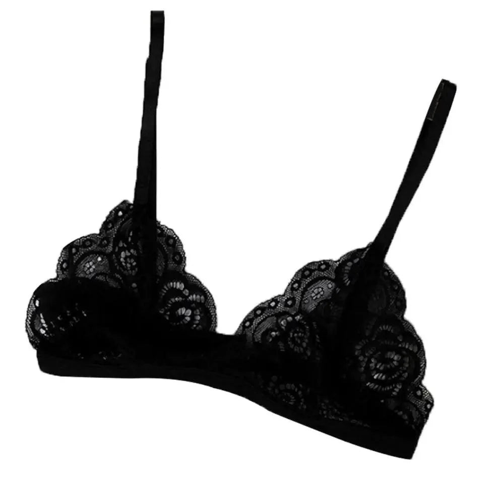Vintage Style Women's Thin Bra Without Chest Pad Fashionable Sexy Lace Bra Back Buckle Tube Top Women's  Underwear Summer Clothes Stevvex