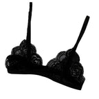 Vintage Style Women's Thin Bra Without Chest Pad Fashionable Sexy Lace Bra Back Buckle Tube Top Women's  Underwear Summer Clothes Stevvex