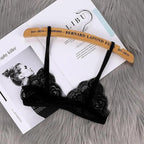 Vintage Style Women's Thin Bra Without Chest Pad Fashionable Sexy Lace Bra Back Buckle Tube Top Women's  Underwear Summer Clothes Stevvex
