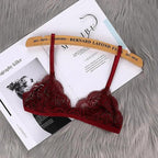 Vintage Style Women's Thin Bra Without Chest Pad Fashionable Sexy Lace Bra Back Buckle Tube Top Women's  Underwear Summer Clothes Stevvex