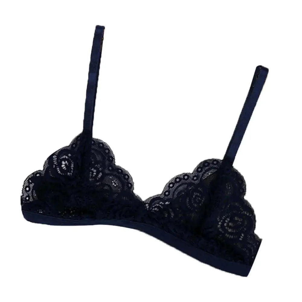Vintage Style Women's Thin Bra Without Chest Pad Fashionable Sexy Lace Bra Back Buckle Tube Top Women's  Underwear Summer Clothes Stevvex