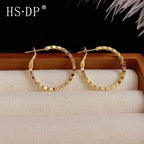 MAC147 Vintage Style Zircon Inlaid Hoop Earrings Elegant - SJB-DIAMOND ELITES