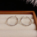 MAC147 Vintage Style Zircon Inlaid Hoop Earrings Elegant - SJB-DIAMOND ELITES