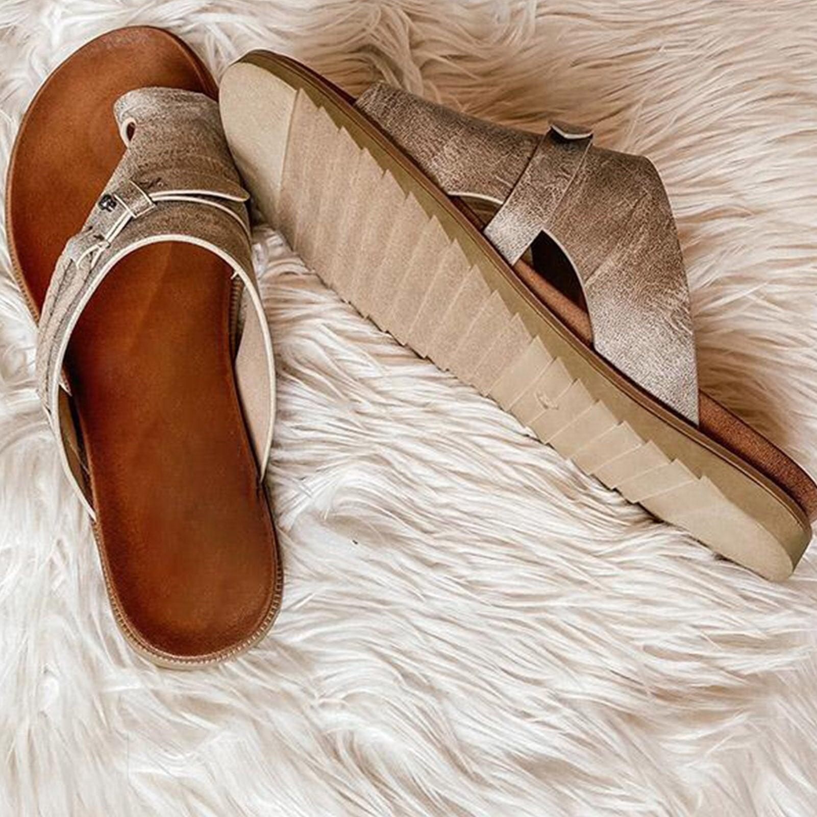 Vintage Summer Beach Outdoor Sandals For Women Casual Beach Sandals Open-Toe Platform Shoes Luxury Style Anti-slip Slippers Comfortable Arch Support Thong Sandals Lightweight Footwear Stevvex