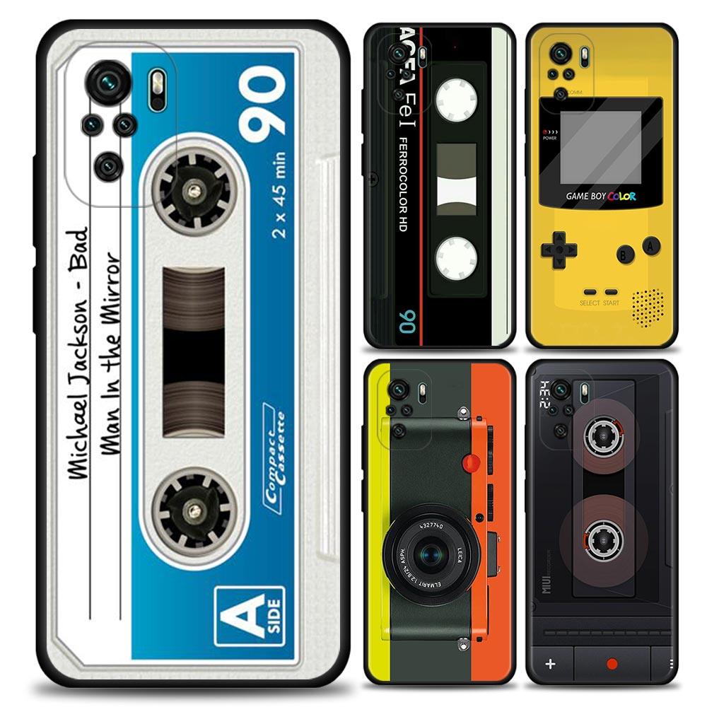 Vintage Tape Camera for Xiaomi Redmi Note 11 10 Pro 5G 8 8T 9 9T 9S Soft Case for Redmi 7A 8A 9A 9C 9T Phone Cover Silicone Soft Thin Classic Design Anti Fingerprint Silicone Phone Case Stevvex