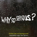 Vinyl Decal "Why So Serious?" Car Sticker Waterproof Auto Decors on  Bumper Rear Window Biker Helmet "WHY SO SERIOUS?" Vinyl Decal Sticker for Laptop, Car Window, Wall Art Stevvex