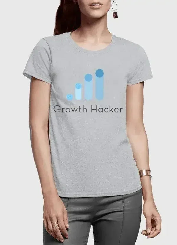 Growth Hacker Half Sleeves Women T-shirt - SJB-DIAMOND ELITES