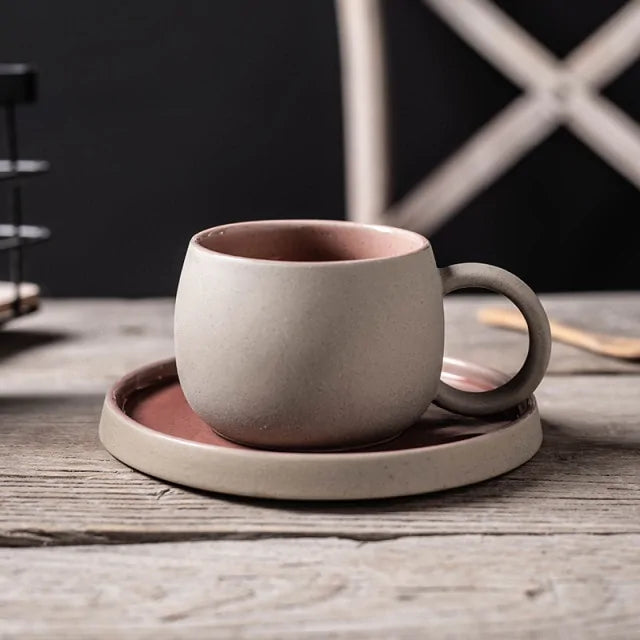 Coffee Mug with Saucer Ceramic Pi-Mart