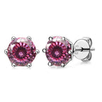 VVS D Color Russian Cut Moissanite Stud Earrings 1/2/4 CT S925 Sterling Silver BandsCo Straps