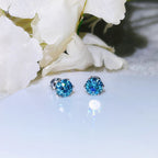 VVS D Color Russian Cut Moissanite Stud Earrings 1/2/4 CT S925 Sterling Silver BandsCo Straps