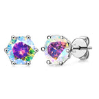 VVS D Color Russian Cut Moissanite Stud Earrings 1/2/4 CT S925 Sterling Silver BandsCo Straps
