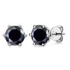 VVS D Color Russian Cut Moissanite Stud Earrings 1/2/4 CT S925 Sterling Silver BandsCo Straps