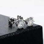 VVS D Color Russian Cut Moissanite Stud Earrings 1/2/4 CT S925 Sterling Silver BandsCo Straps