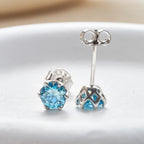 VVS D Color Russian Cut Moissanite Stud Earrings 1/2/4 CT S925 Sterling Silver BandsCo Straps