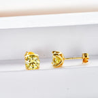 VVS D Moissanite Stud Earrings 925 Sterling Silver 18K Gold Plated Wedding BandsCo Straps