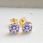 VVS D Moissanite Stud Earrings 925 Sterling Silver 18K Gold Plated Wedding BandsCo Straps