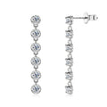 VVS1 D Moissanite Round Stud Tassel Earrings 925 Sterling Silver Wedding Gift BandsCo Straps
