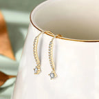 VVS1 Round Moissanite U-Shaped Stud Earrings 925 Sterling Silver Hypoallergenic Gift for Women BandsCo Straps
