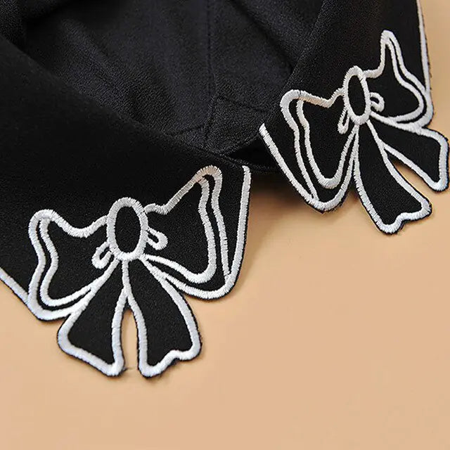 Embroidery Fake Women Collar Shirt Pi-Mart
