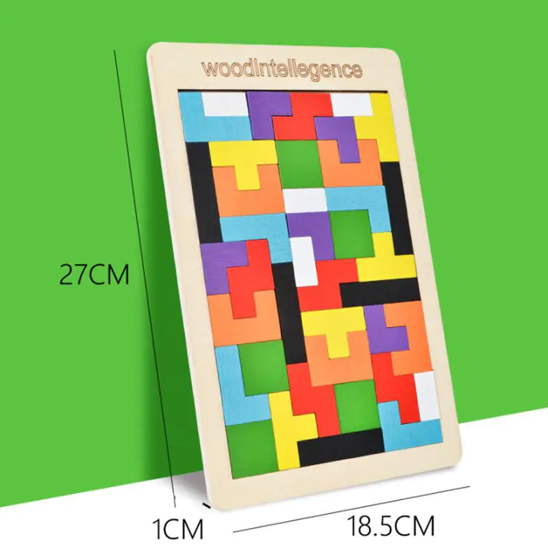 Children's Tetris Wooden Puzzle Pi-Mart