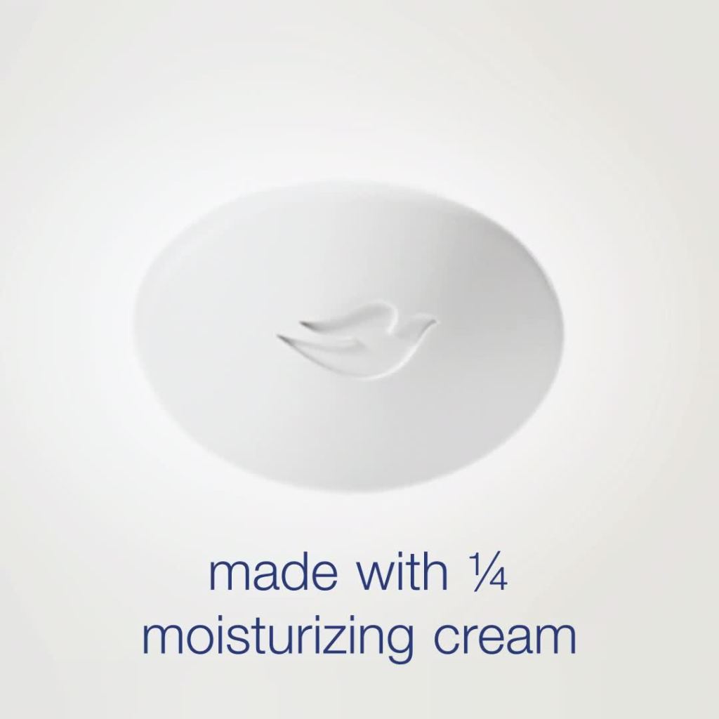 Dove Anti Stress Gentle Beauty Bar Soap Dry Skin Blue Chamomile & Oat Milk, 3.75 oz 4 Bars