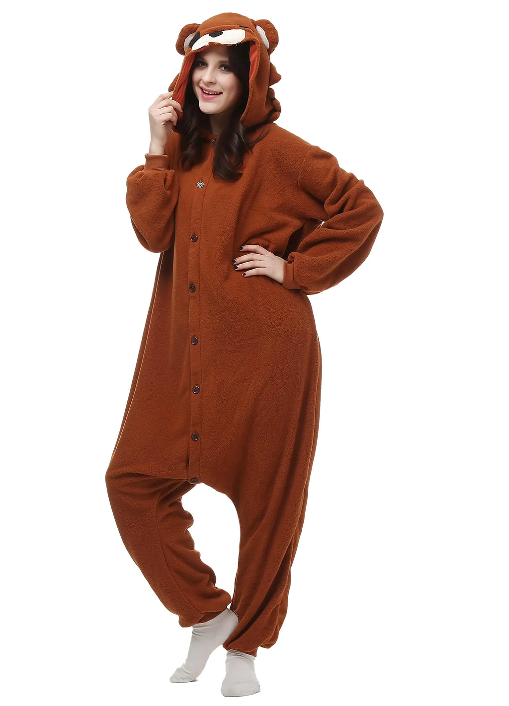 Magicalani Brown Bear Onesie Adult Pajamas- Unisex Halloween Animal Costume Sleepwear for Men & Women - Comfy & Fun Cosplay Outfit Lootquake LLC