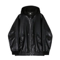 Men's Hooded Leather Jackets Pi-Mart