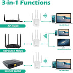 WiFi Range Extender Internet Booster Network Router Wireless Signal Repeater Pi-Mart