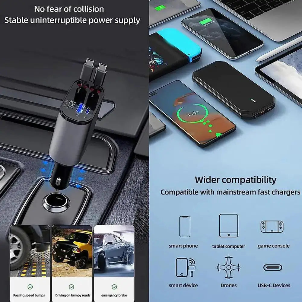 Retractable Car Charger Pi-Mart
