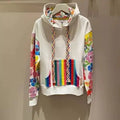 Fashionable Women's Printed Waffle Sweatshirt Pi-Mart