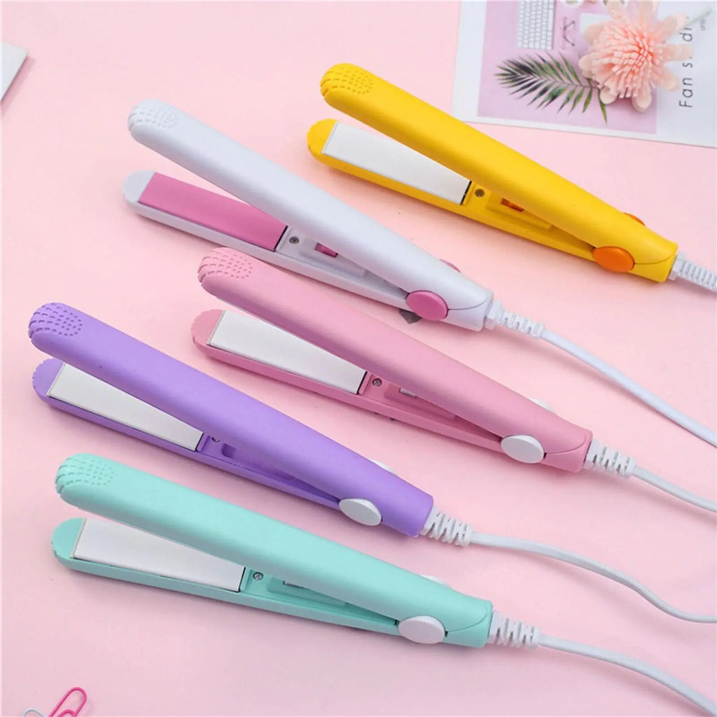 Mini Portable Hair Iron Hair Straightener Curler Professional Hair Irons Ceramic Pi-Mart
