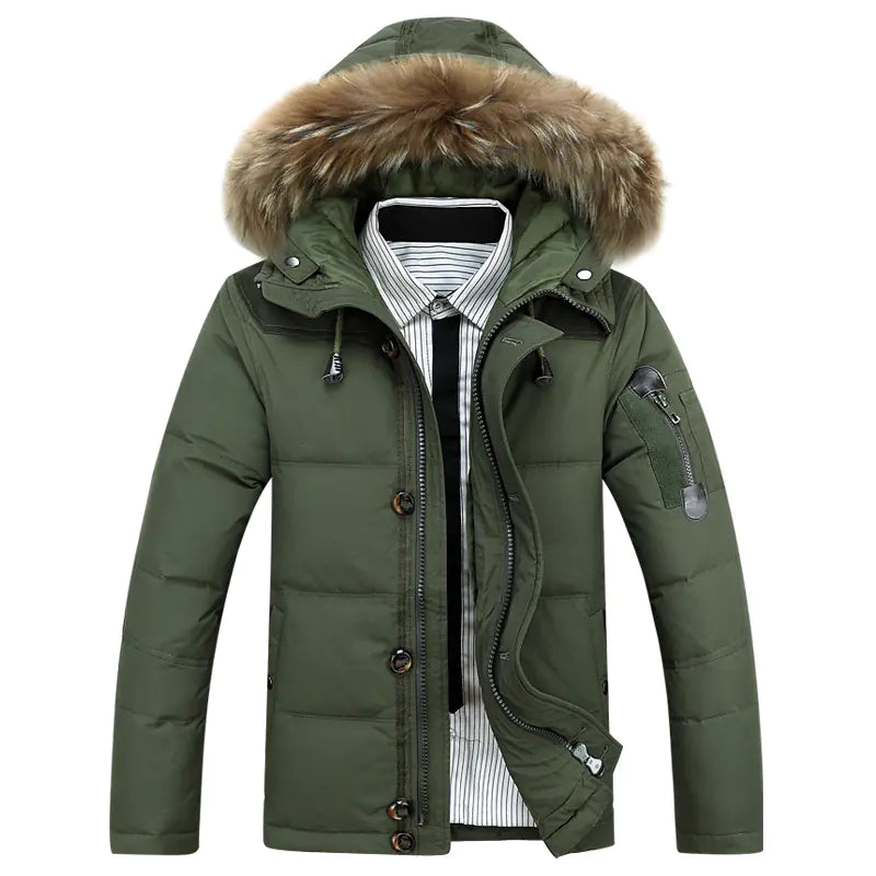 Short Solid Color Thick Down Jacket Pi-Mart