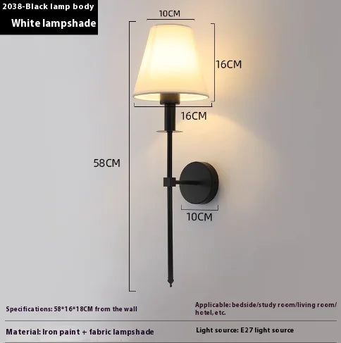 Wall Lamp Simple Modern Bedroom Bedside Lamp Pi-Mart