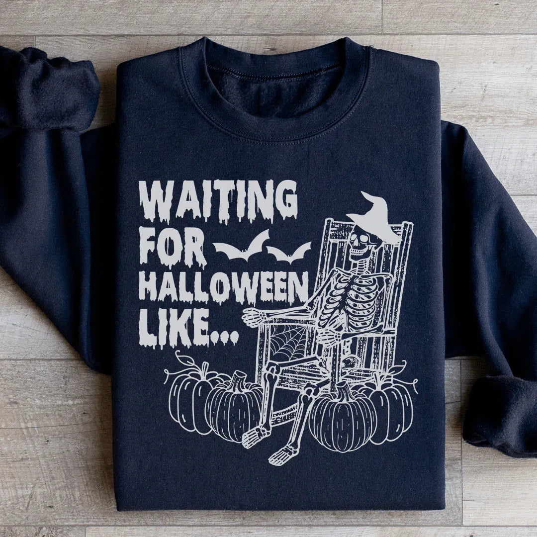 Waiting For Halloween Like Sweatshirt Peachy Sunday